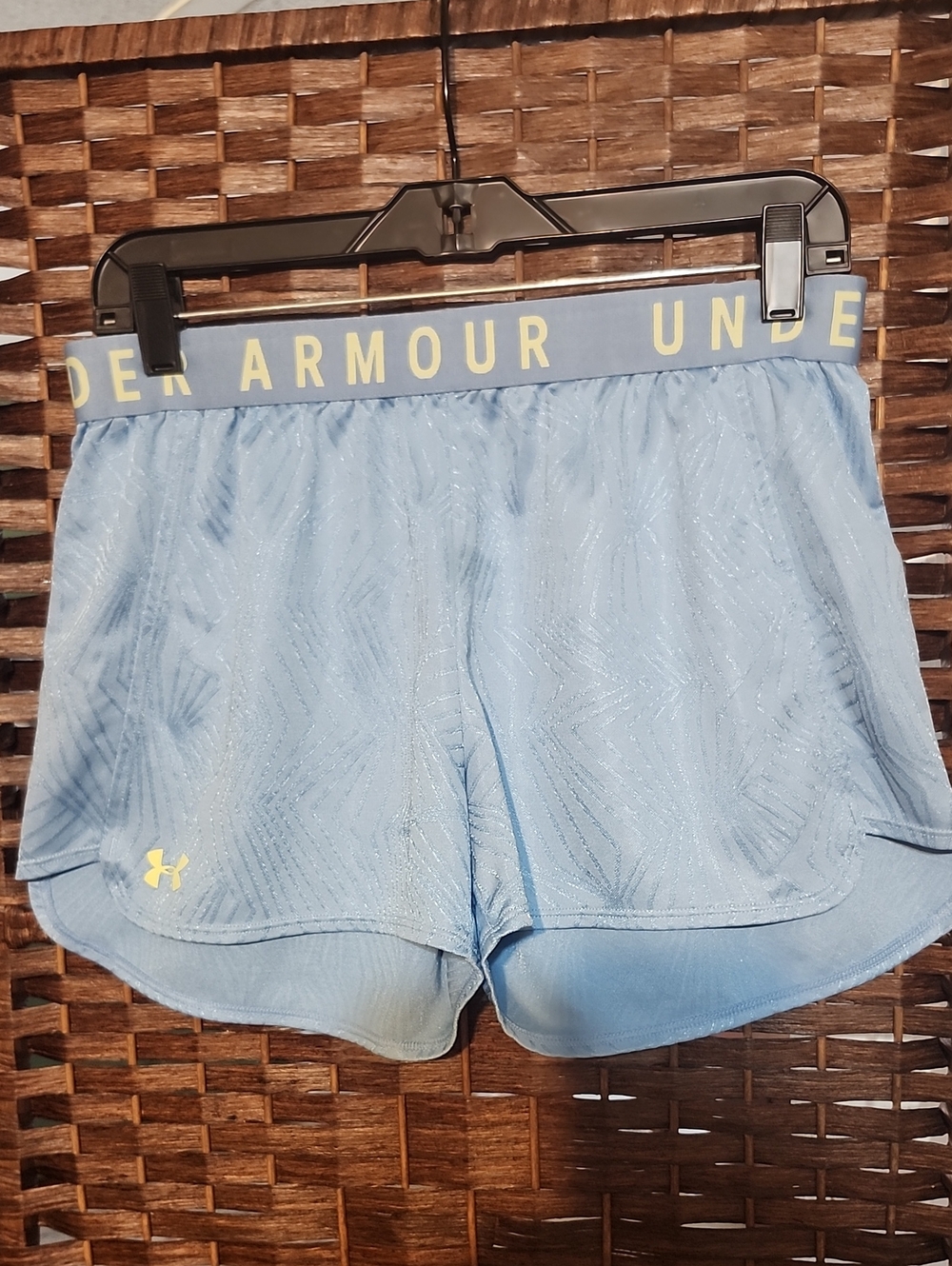 ❤️3 For 10.❤️Under Armour Women's Sky Blue Elastic-Waist Athletic Shorts